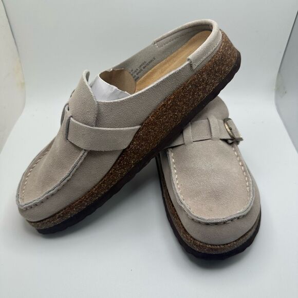 CUSHIONAIRE Women's Genuine Leather Cork Footbed Clog with +Comfort 7.5 WIDE STO - Picture 7 of 7